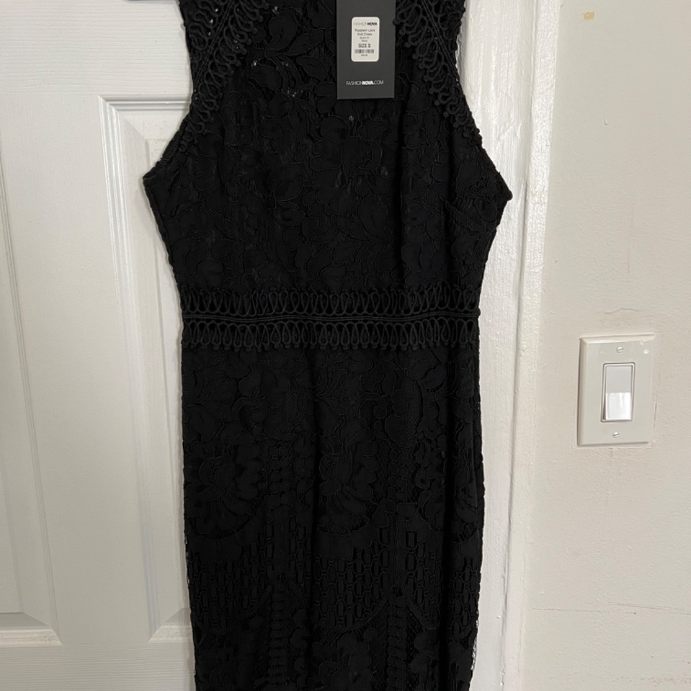 FASHION NOVA ROSALEEN MINI DRESS, BLK, S - Picture 7 of 7